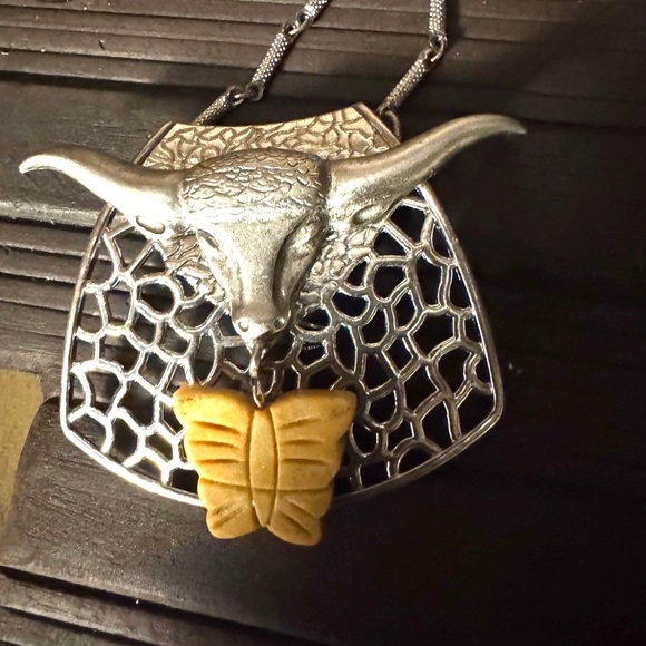 Handmade Taurus Charm Necklace - Picture 3 of 9